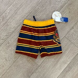 NEW Harry Potter Hogwarts Toddler Boy Kids Swim Trunks Gryffindor UPF 50+